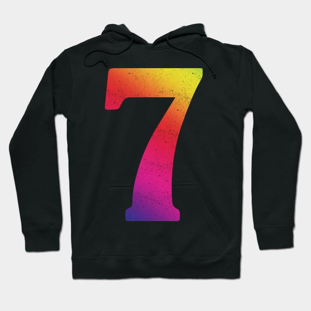 'Rainbow Lucky Number 7' Awesome Lucky Number Gift Hoodie by ourwackyhome